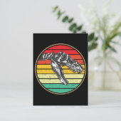 Retro Dinosaur Skull Dino Postkarte (Stehend Vorderseite)