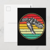 Retro Dinosaur Skull Dino Postkarte (Vorne/Hinten)