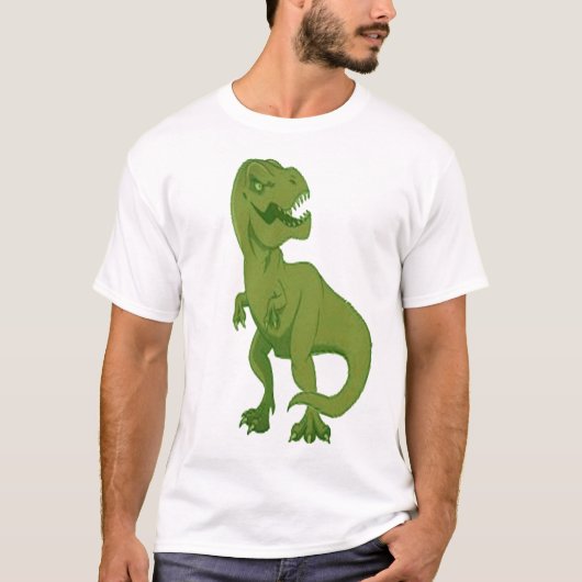 Retro Dinosaur T - Shirt, anpassbar T- Rex Dino T-Shirt (Vorderseite)