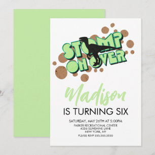 Retro Dinosaur Thema Geburtstagsparty Einladung