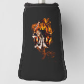 Retro Dinosaur Toter Brennschädel in Feuer Golf Headcover (Rotieren 90)