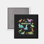 Retro-Dinosaurien-Beratungsschulberater Magnet (Vorderseite/Rückseite)