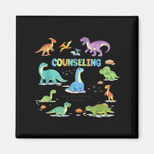 Retro-Dinosaurien-Beratungsschulberater Magnet (Vorne)