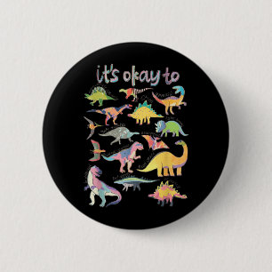 Retro-Dinosaurier, anders zu sein T-Rex Autismus Button