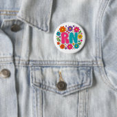 Retro Diplomierte Krankenschwester Button (Beispiel)
