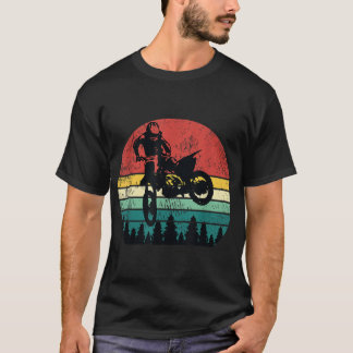 Retro Dirt Bike Motocross Motorradfahrer Geschenk T-Shirt