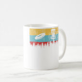 Retro Disc Golf Design Disc Golf Spieler Frisbee L Kaffeetasse (VorderseiteRechts)