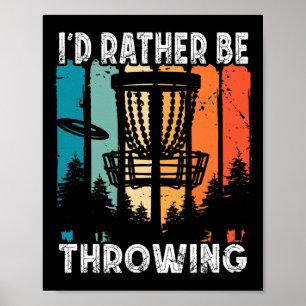 Retro Disc Golf Frolf Fliegen Ich Würde Mich Liebe Poster
