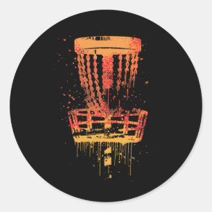 Retro Disc Golf Frolf - Vintage Frisbee Golf Runder Aufkleber