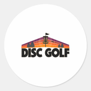 Retro Disc Golf Liebhaber Design - Disc Golf Sport Runder Aufkleber