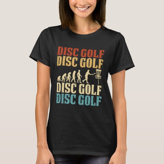 Retro Disc Golf Player Golfing Lover Golfer Sports T-Shirt (Vorderseite)
