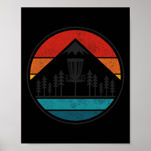 Retro Disc Golf Rolf Vintage Frisbee Disc Golfer Poster