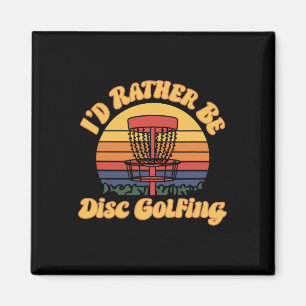 Retro Disc Golf Skizze, Ich würde lieber Disc Golf Magnet