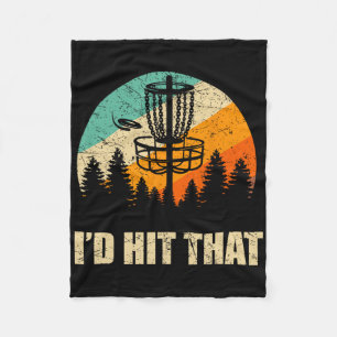 Retro-Disc-Golf-Sportshirt, Sonnenuntergang Vintag Fleecedecke