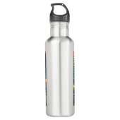 Retro Disc Golf Sunset and Trees Edelstahlflasche (Rückseite)