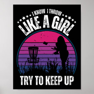 Retro-Discgolf-Design für Frauen Mädchen Disc Golf Poster