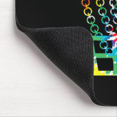 Retro-Discgolfkorb Hippie-Regenbogen-Tie-Dye-Disc Mousepad (Ecke)