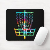 Retro-Discgolfkorb Hippie-Regenbogen-Tie-Dye-Disc Mousepad (Mit Mouse)