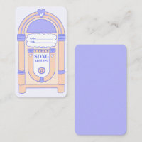 Retro Disco 90er Party Jukebox Song Request Card