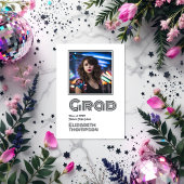 Retro Disco Abschluss Foto Ankündigung