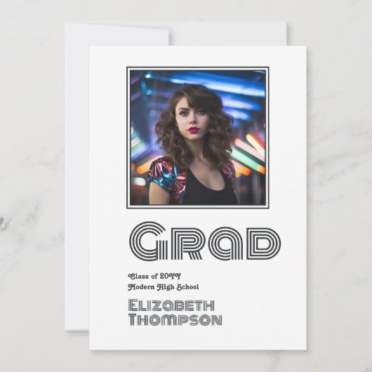 Retro Disco Abschluss Foto Ankündigung (Vorderseite)