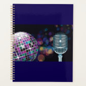 Retro Disco Ball and Vintage Microphone Planer (Vorderseite)