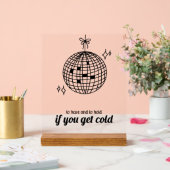 Retro Disco Ball Blanket Gefallen Hochzeit Acrylschild (Hochzeit)