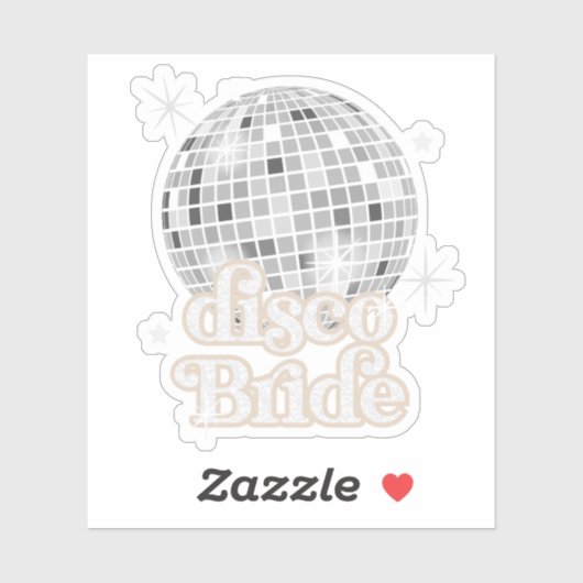 Retro Disco Ball Brautparty Disco Aufkleber (Blatt)