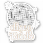 Retro Disco Ball Brautparty Disco Aufkleber (Vorderseite)