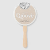 Retro Disco Ball Brautparty Foto Fächer (Rückseite)