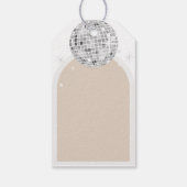 Retro Disco Ball Brautparty Geschenkanhänger (Rückseite)