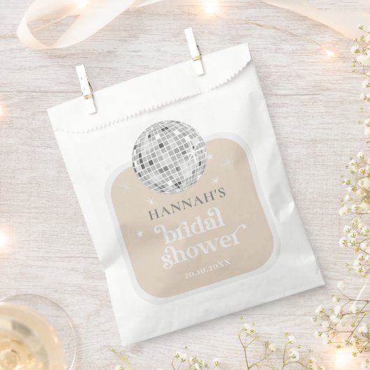 Retro Disco Ball Brautparty Geschenktütchen (Ausgeschnitten)
