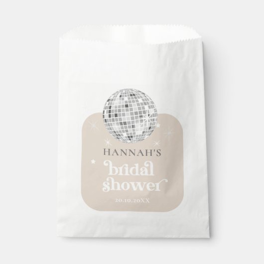 Retro Disco Ball Brautparty Geschenktütchen (Vorderseite)