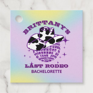 Retro Disco Ball Cowgirl Hat Bachelorette Geschenkanhänger