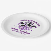 Retro Disco Ball Cowgirl Hat Junggeselinnen-Abschi Pappteller (Schrägansicht)