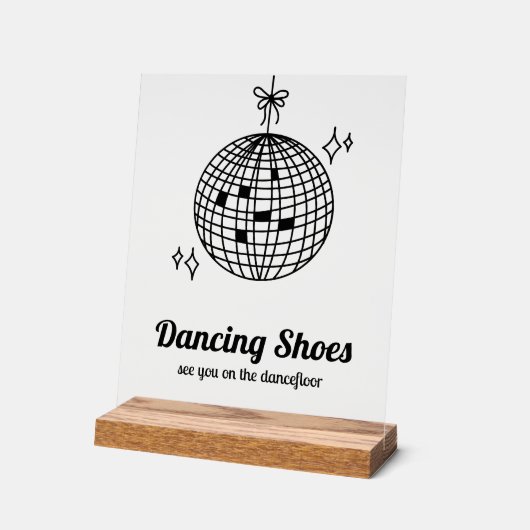 Retro Disco Ball Dancing Shows Acrylschild (Winkel)