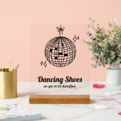 Retro Disco Ball Dancing Shows Acrylschild (Hochzeit)