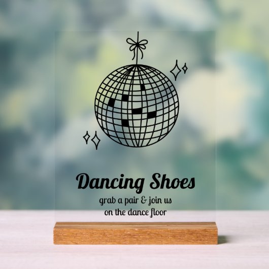 Retro Disco Ball Dancing Shows Acrylschild (Neutral)