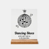 Retro Disco Ball Dancing Shows Acrylschild (Vorderseite)