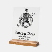 Retro Disco Ball Dancing Shows Acrylschild (Winkel)