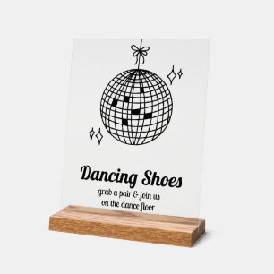 Retro Disco Ball Dancing Shows Acrylschild