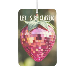 Retro Disco Ball Erdbeere Autolufterfrischer