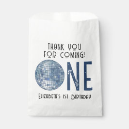 Retro Disco Ball First Birthday Party THANK YOU Geschenktütchen