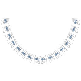 Retro Disco Ball First Birthday Party Wimpelkette