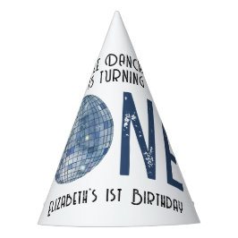 Retro Disco Ball First Birthday  Partyhütchen
