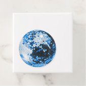 Retro Disco Ball funkeln Glitzer blau Geburtstag Geschenkanhänger (Beispiel)