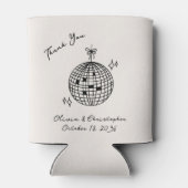 Retro Disco Ball Gastgeschenk Hochzeit Cooler Dosenkühler (Rückseite)