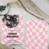 Retro Disco Ball Geburtstag Einladung