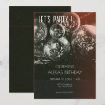 Retro Disco Ball Geburtstag