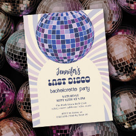 Retro Disco Ball Groovy 70er Junggeselinnen-Abschi Einladung